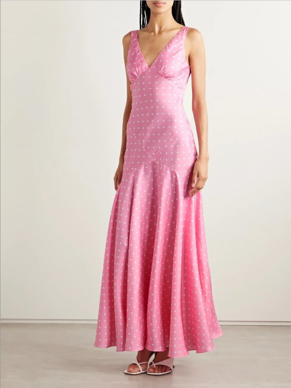 RODARTE Embellished Polka-dot Silk-satin Twill Gown